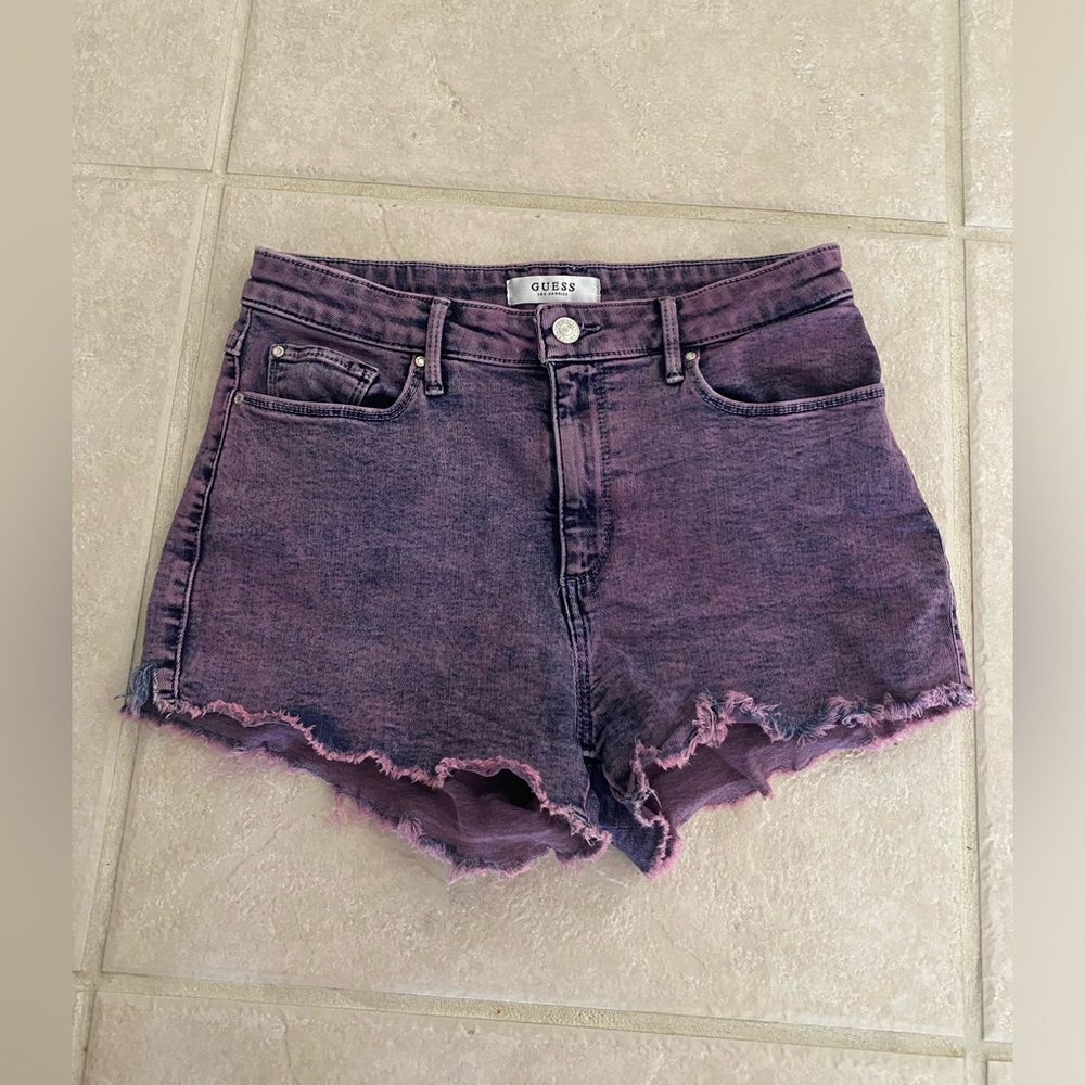 Guess Purple Jean Shorts